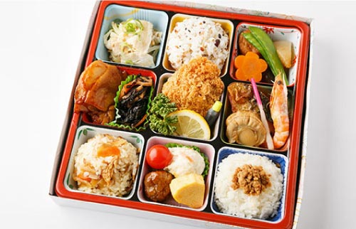 彩り9種幕の内弁当（ヒレカツ）